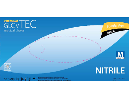 Rękawice diagnostyczne, nitrylowe, niejałowe, bezpudrowe czarne - 2